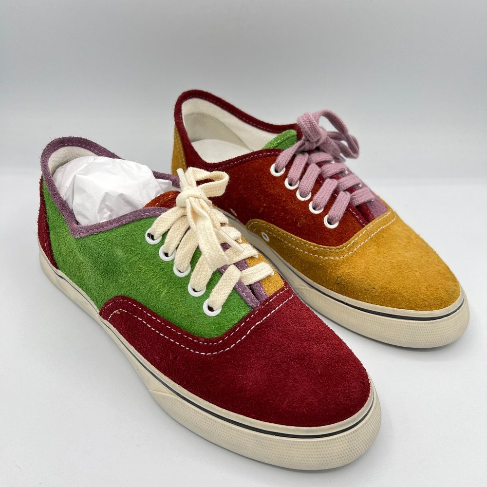 RE/DONE 70's Low-top Suede Skate Shoes, Multi-colored, 40 NIB‎